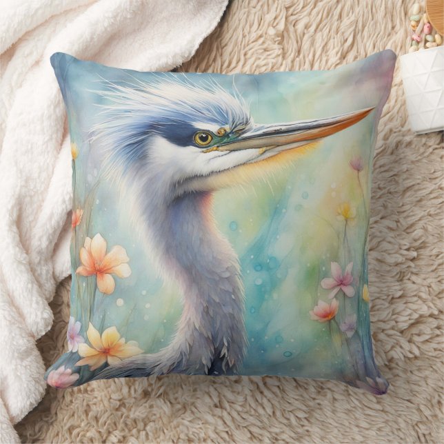 Cojín Decorativo Aves arcoiris Perón azul 1 (Manta)