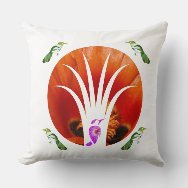 Cojín Decorativo aves atractivas (Anverso)