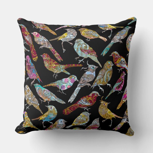 Cojín Decorativo Aves bailando Pillow elegante (Anverso)