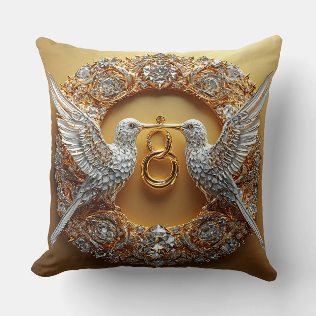 Cojín Decorativo Aves bodas (Anverso)