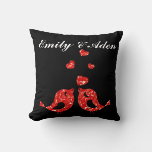 Cojín Decorativo Aves de amor personalizadas
