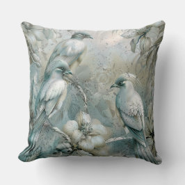 Cojín Decorativo Aves de animales salvajes y caprichosos del Pastel