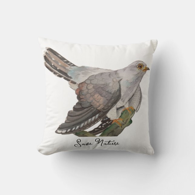 Cojín Decorativo Aves de bosque acuáticas (Anverso)