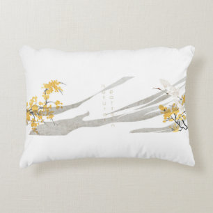 Cojín Decorativo Aves de grúa japonesas