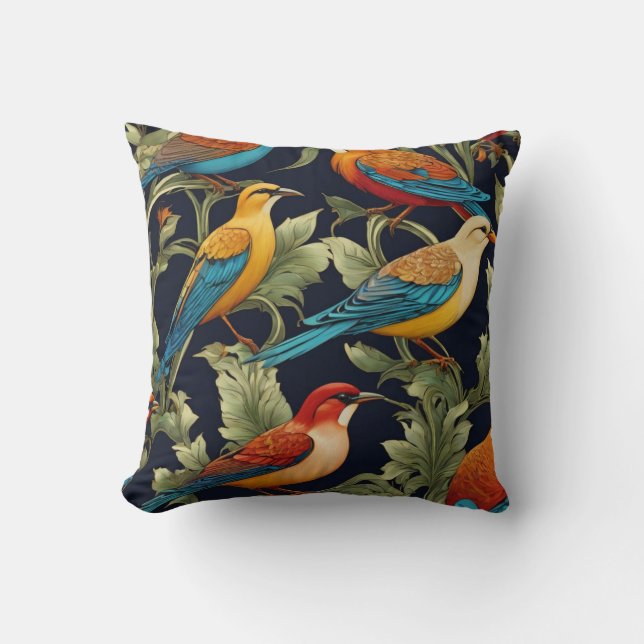 Cojín Decorativo Aves decorativas (anverso) Colibrí (reverso) (Anverso)