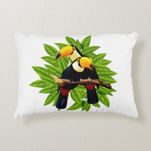 Cojín Decorativo Aves exóticas (Anverso)
