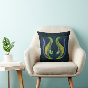 Cojín Decorativo Aves místicas abstractas de amor