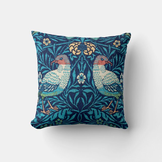 Cojín Decorativo Aves, William Morris (Anverso)