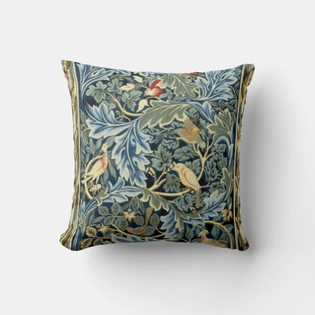 Cojín Decorativo Aves William Morris y Acanthus (Anverso)