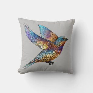 Cojín Decorativo "Aviador Elegante" Ave Veloz Multicolor