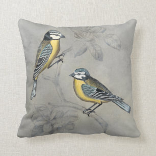 Cojín Decorativo Aviario silencioso Pareja de pájaros