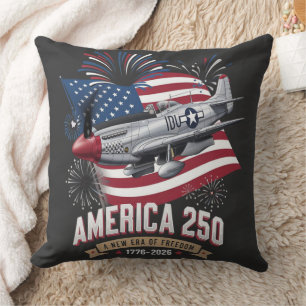 Cojín Decorativo Avión del 250º Aniversario de América