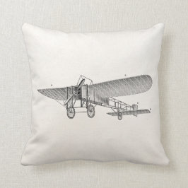 Cojín Decorativo Avión retro del apoyo del aeroplano del propulsor