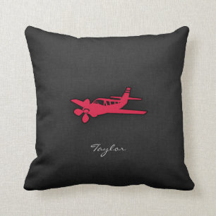 Cojín Decorativo Avión Rojo Crimson