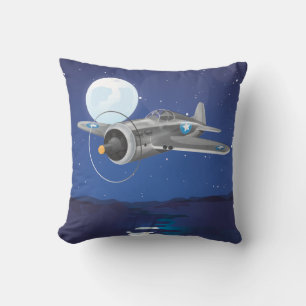 Cojín Decorativo Aviones de combate vintage