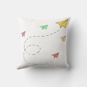 Cojín Decorativo Aviones de papel voladores