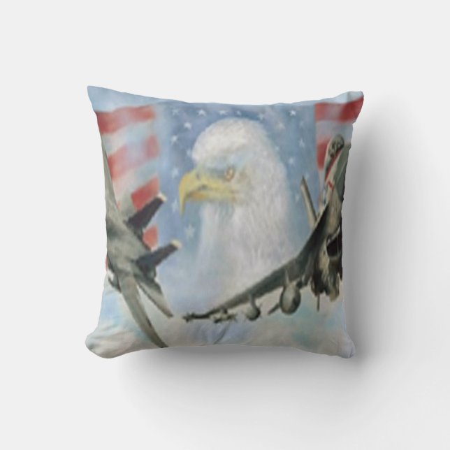 Cojín Decorativo Aviones militares estadounidenses: Pillow reversib (Anverso)