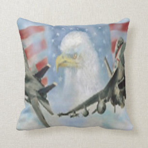 Cojín Decorativo Aviones militares estadounidenses: Pillow reversib
