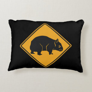 Cojín Decorativo Aviso de cruce de Wombat