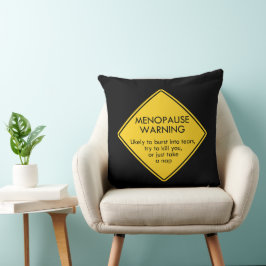 Cojín Decorativo Aviso de menopausia