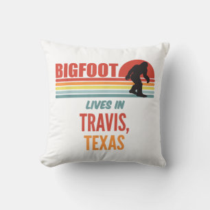 Cojín Decorativo Avistamiento de Bigfoot en Travis Texas