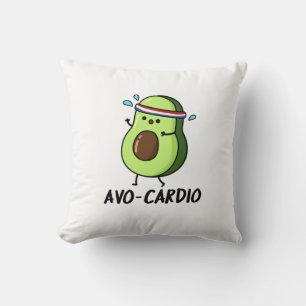 Cojín Decorativo Avocardio Ejercicio Divertido Chiste de Aguacate