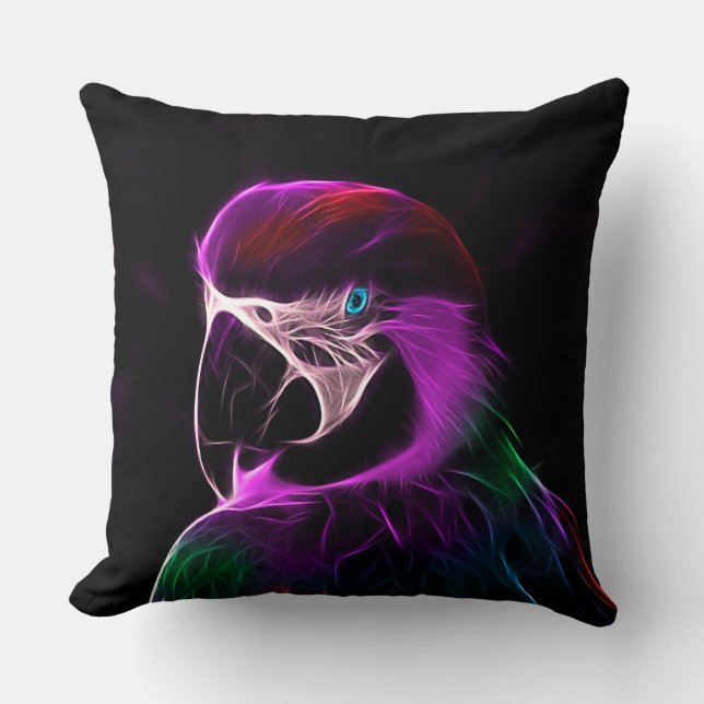 Cojín Decorativo Awesome Plum Glow Parrot (Anverso)