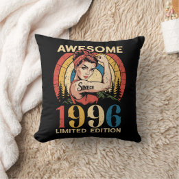 Cojín Decorativo Awesome Since 1996 Retro 30th Women's Birthday