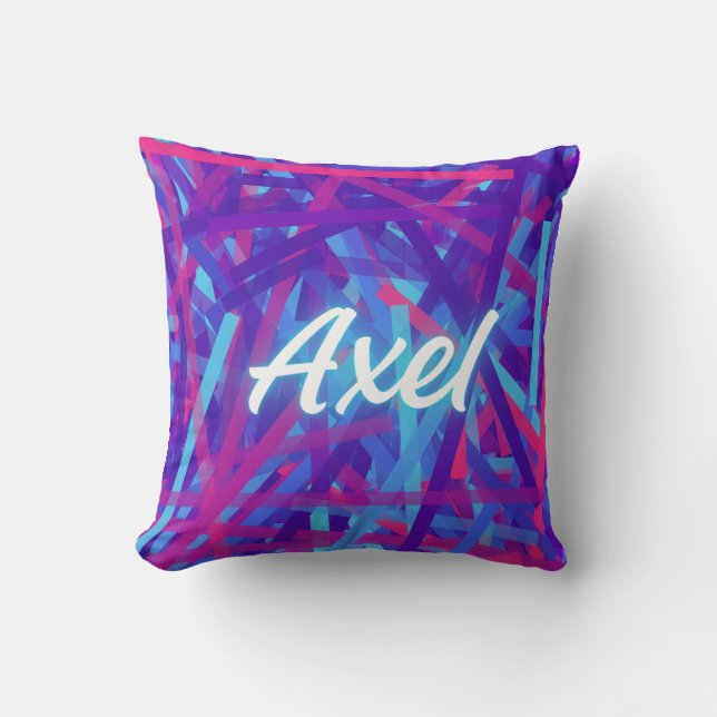 Cojín Decorativo Axel – Bold Modern Name Design (Anverso)