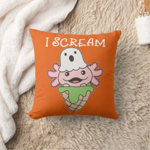 Cojín Decorativo Axoloteen Halloween Fantasma I Grito de pepino