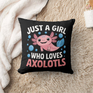 Cojín Decorativo Axolotl Kawaii Solo Una Chica Que Ama Axolotls