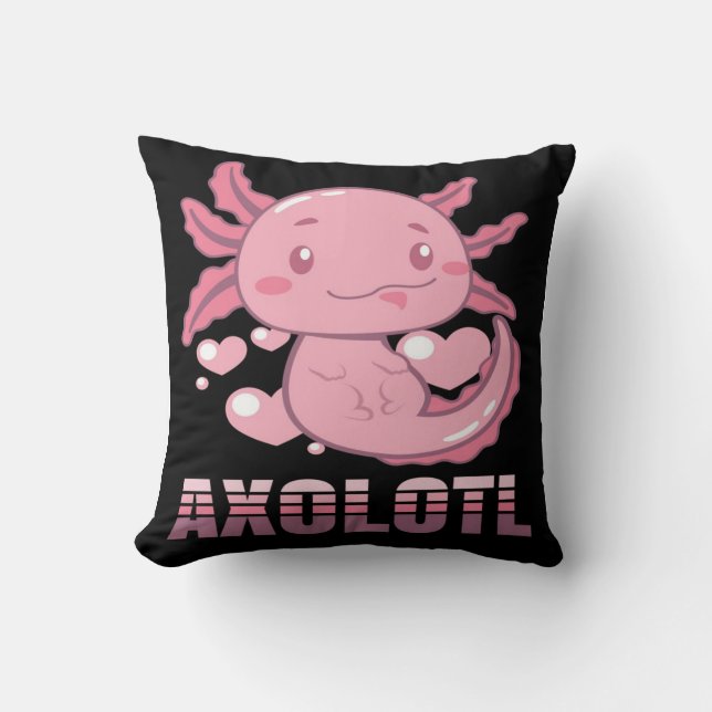 Cojín Decorativo Axolotl Lastim Terrario | Amante de mascotas (Anverso)