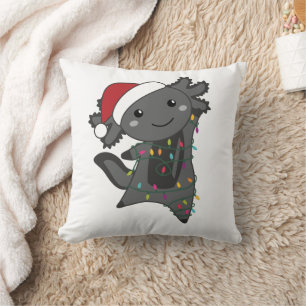 Cojín Decorativo Axolotl Merry Christmas Winter Animals Axolotls