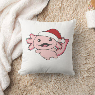 Cojín Decorativo Axolotl Merry Christmas Winter Axolotl
