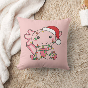 Cojín Decorativo Axolotl Navidades Animales De Invierno Axolotls Ti