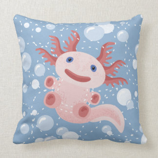 Cojín Decorativo Axolotl y el diseño intrépido del vector de las