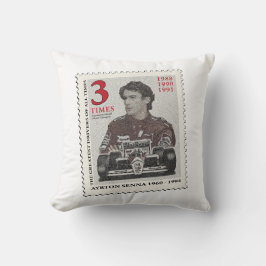 Cojín Decorativo Ayrton Senna Stamp