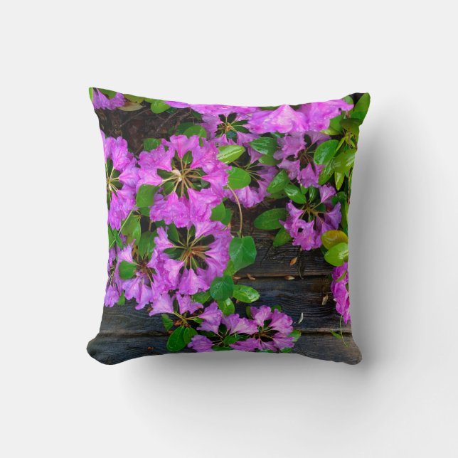 Cojín Decorativo Azaleas rusas rosadas (Anverso)