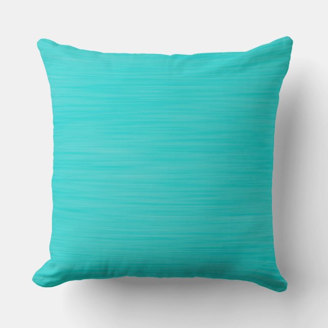 Cojín Decorativo Azul Aqua pintado a mano (Anverso)
