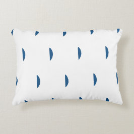 Cojín Decorativo Azul Azure Geométrico Lunares Blancos  