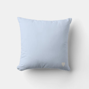 Cojín Decorativo Azul Bebé Suave Sólido Color Pastel Con Corazón