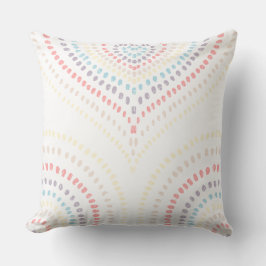 Cojín Decorativo azul blanco rosa azul concéntrico Corazón arcoiris