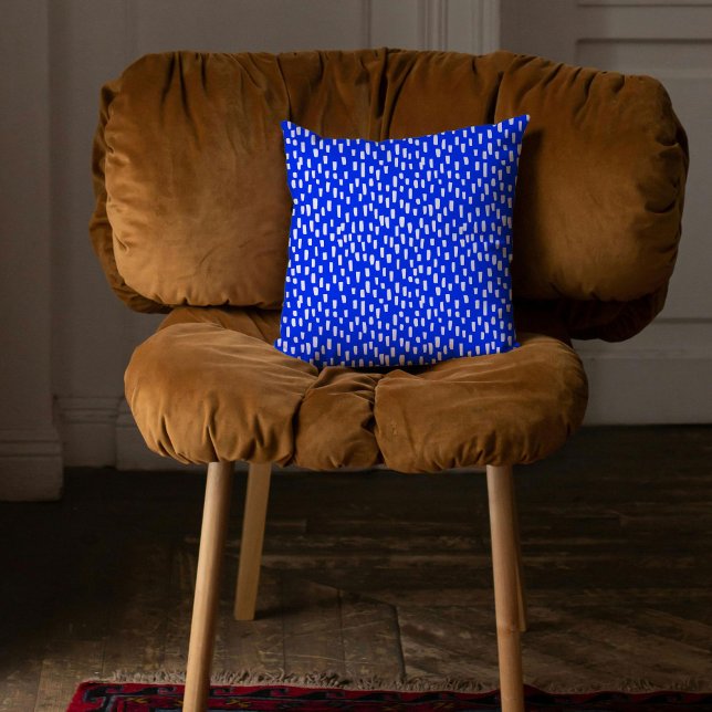 Cojín Decorativo Azul brillante (Blue Dashingly Bright Throw Pillow)