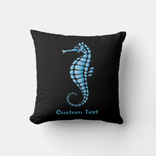 Cojín Decorativo Azul Caballito de Mar