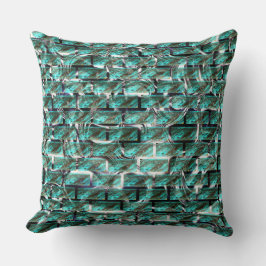 Cojín Decorativo Azul claro, burbujas en la cuadrícula o efecto de 