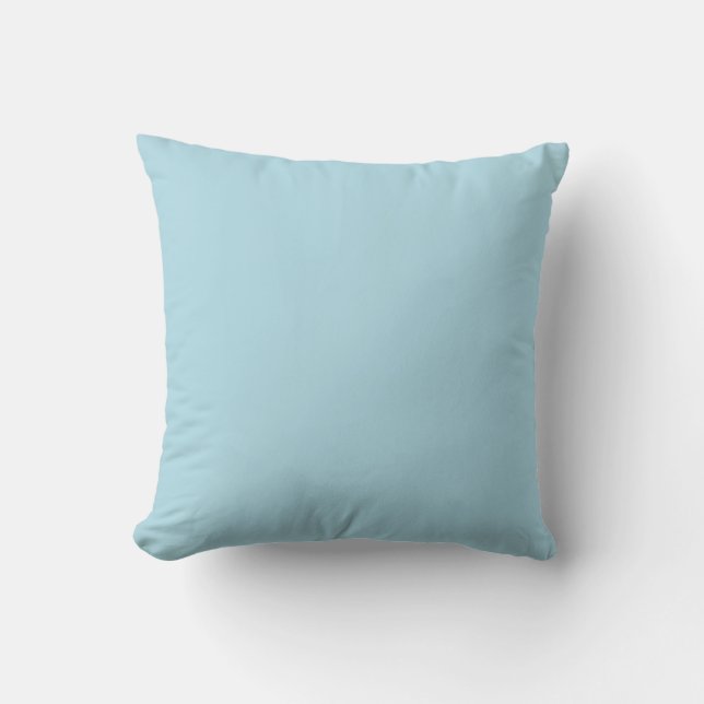Cojín Decorativo Azul Claro Color Sólido  (Anverso)