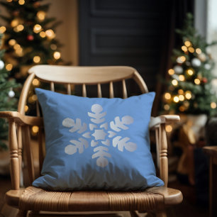 Cojín decorativo azul claro de nieve