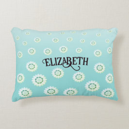 Cojín Decorativo Azul Claro Floral Personalizado