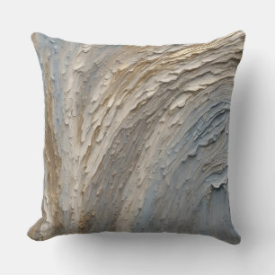 Cojín Decorativo Azul Claro Gris Dorado Abstracto