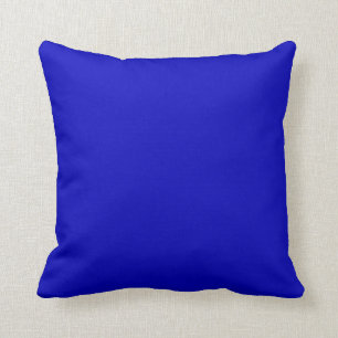 Cojín Decorativo Azul Cobalto Sólido en Blanco